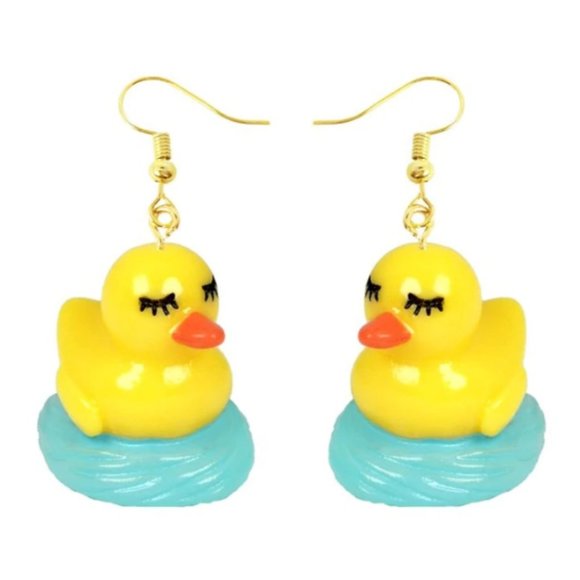 Rubber Duckie Drop Earrings NWOT - Picture 1 of 4